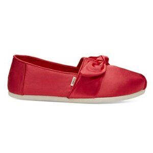 TOMS Women's Lava Satin Bow slip-ons